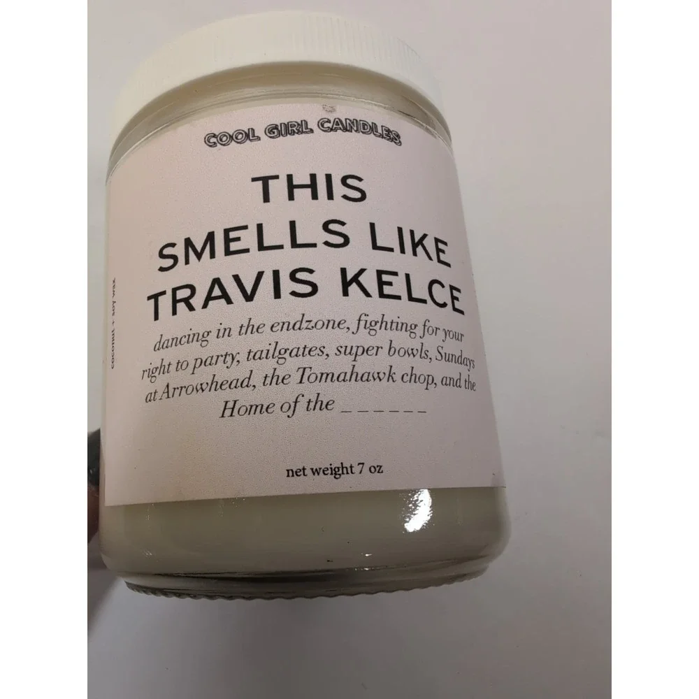 Cool Girl Candles Smells Like Travis Kelce Football‎ NFL, KC Chiefs Inspired New